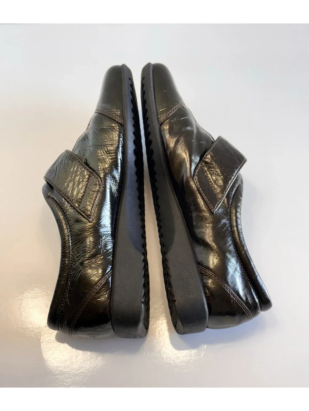 Josef Seibel Kathrin Loafers Women's Brown Patent Leather Comfort Shoe Size 8.5